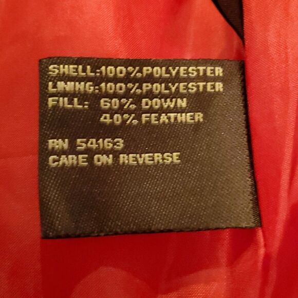 Kenneth Cole Reaction Down Puffer Red Jacket L - Picture 9 of 11